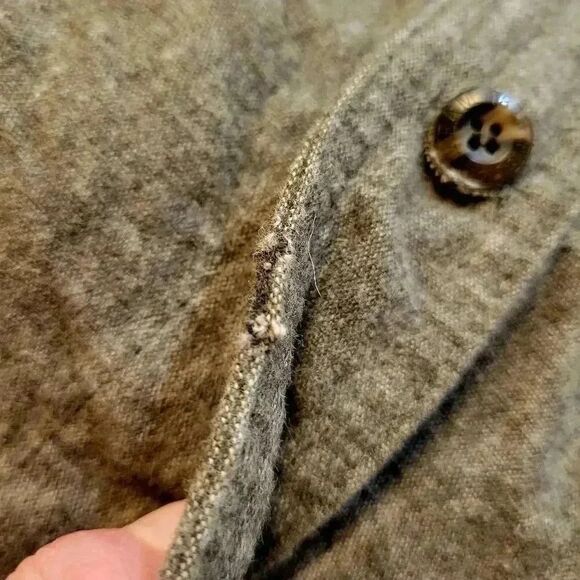 Field & Stream Men's Forest Green Cotton/Rayon Heavy Flannel Button Down Shirt o - Picture 9 of 10